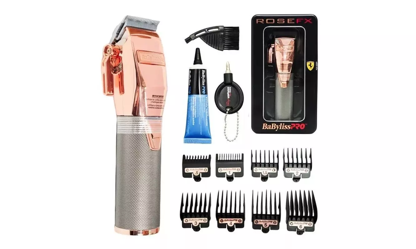 Babyliss Pro ROSE GOLD FX FX870RG Cord/Cordless Lithium-Ion Adjustable Clipper - Second Medium