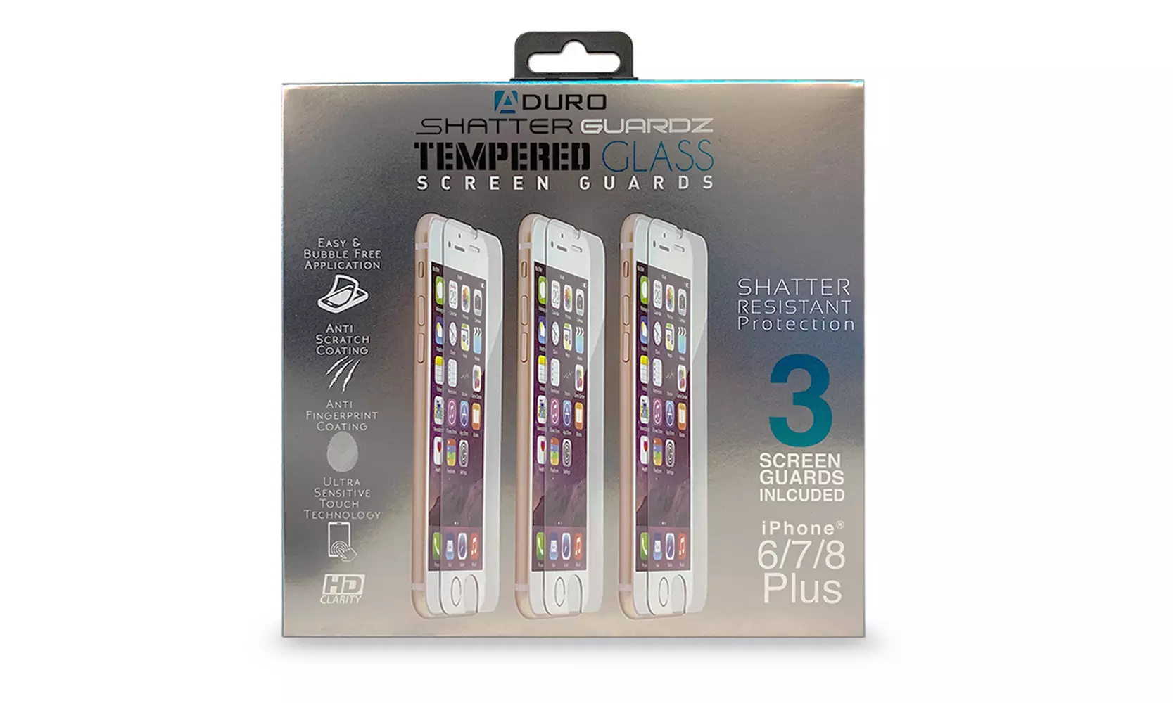 ShatterGuardz Tempered Glass Screen Protectors for iPhone (3, 5, or 10-Pack) 