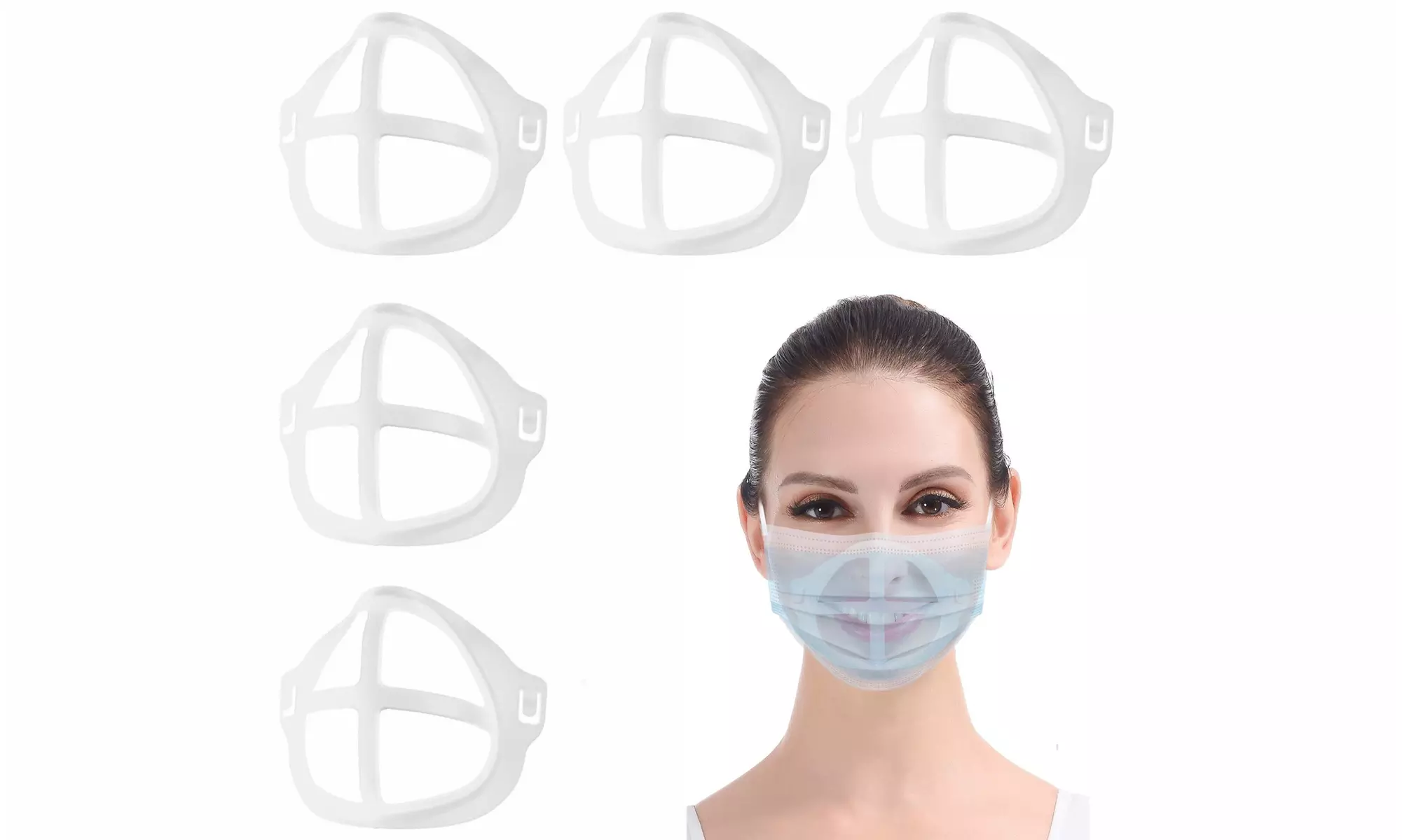 5 Pcs 3D Face Mask Bracket Internal Support Frame Help Improve Comfort Breathing - Primary Image