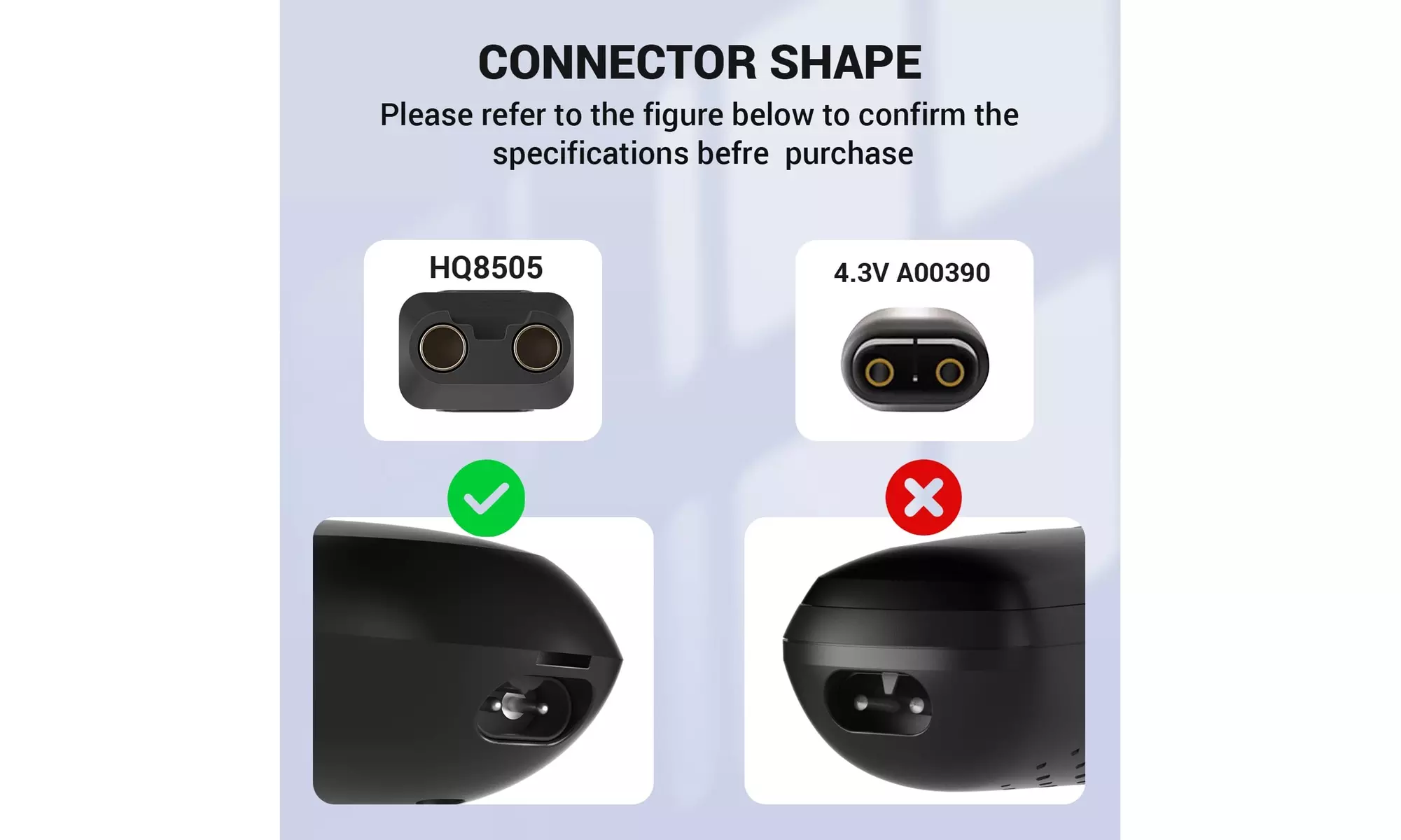 HQ8505 Norelco Charger Cord Fit for Philips Norelco HQ8505 7000 5000 mg - Second Medium