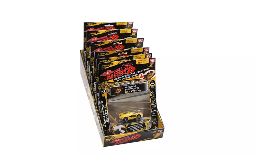 RC Pocket Racers Micro Remote Control Cars (6pc case with mixed colors) - Primary Image