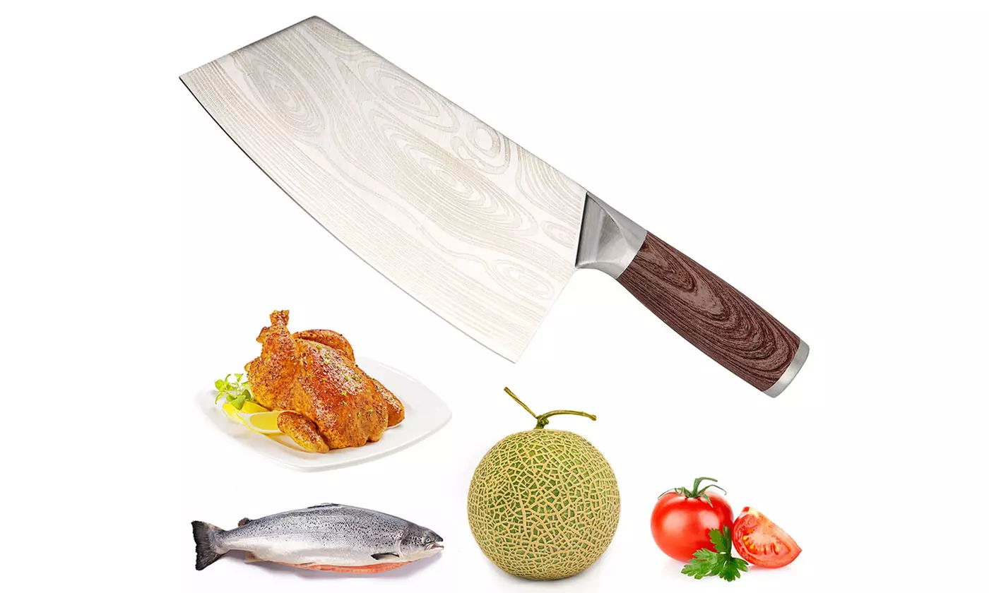 Stainless Steel Asian Kitchen Knife Butcher Chef Damascus Cleaver Chopping Meat