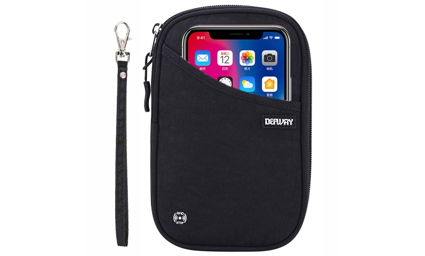 Image 48: Travel Wallet RFID Blocking Document Organizer Bag