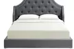 Katelynn Linen Button Tufted Headboard with Nailhead Trim - Queen or King Size - Second Medium