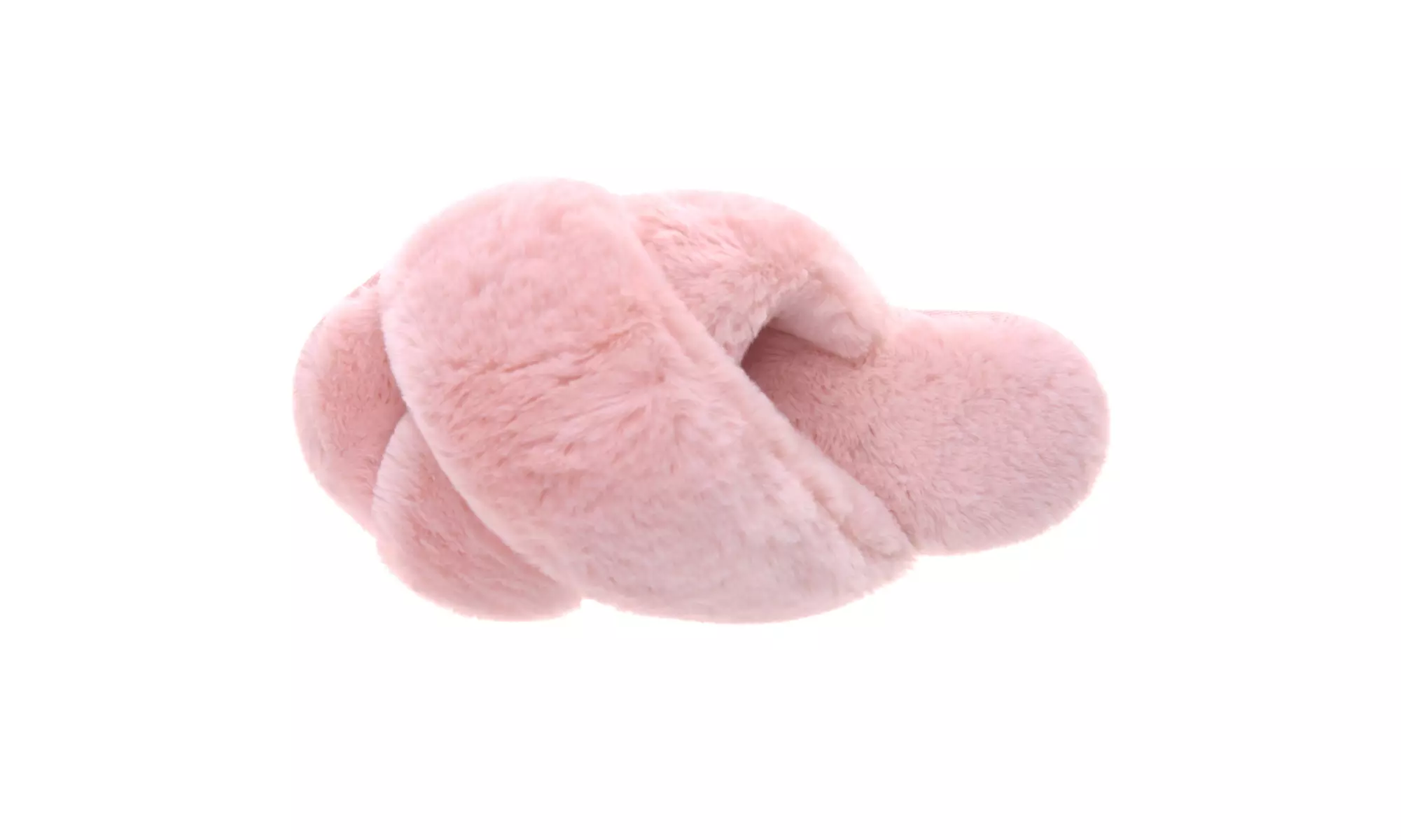 Womens Faux Fur Cross Slide Slippers Warm Memory Foam Indoor Outdoor Shoes