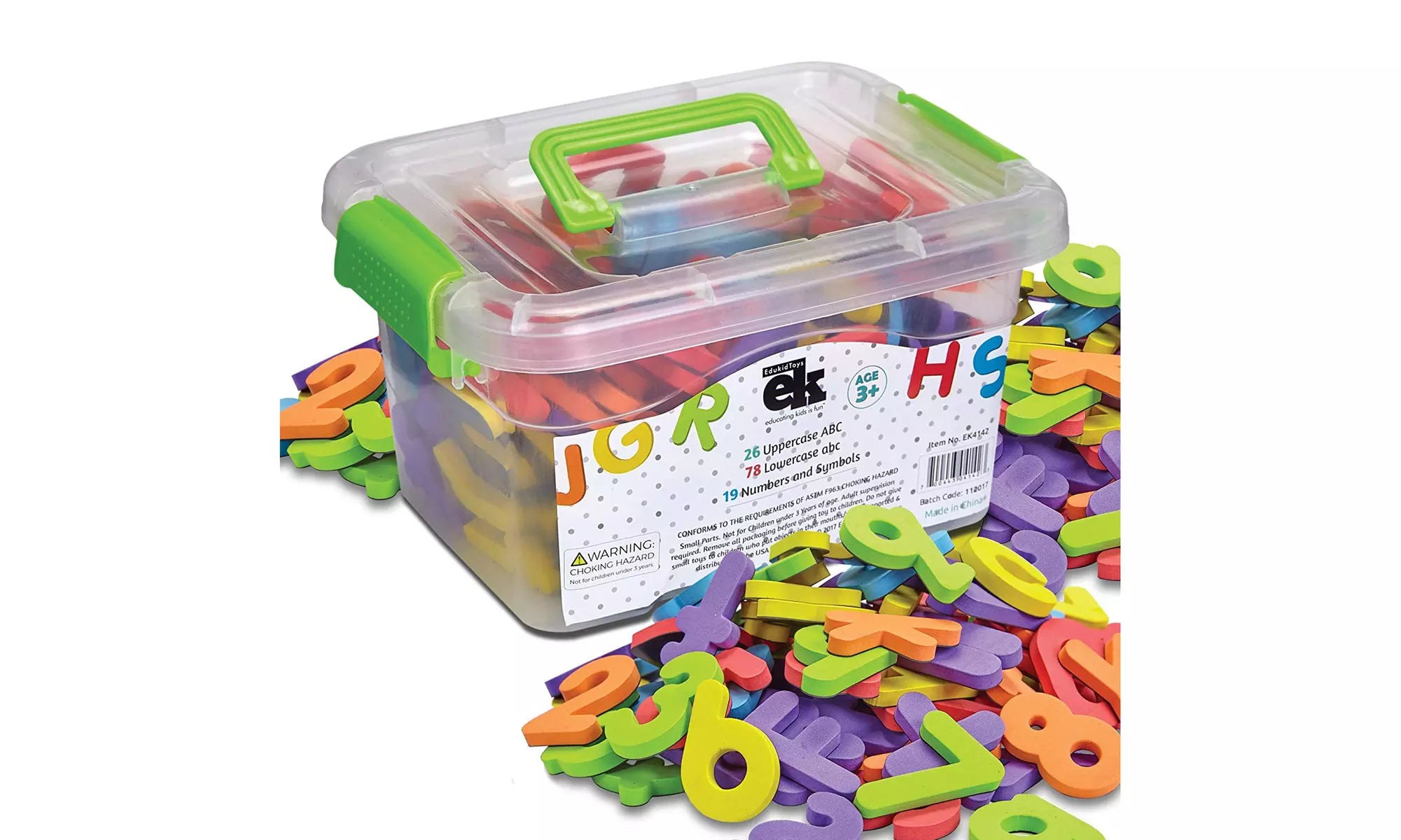 Magnetic Foam Letters and Numbers Premium Quality ABC, 123 Foam Alphabet Magnets - Primary Image