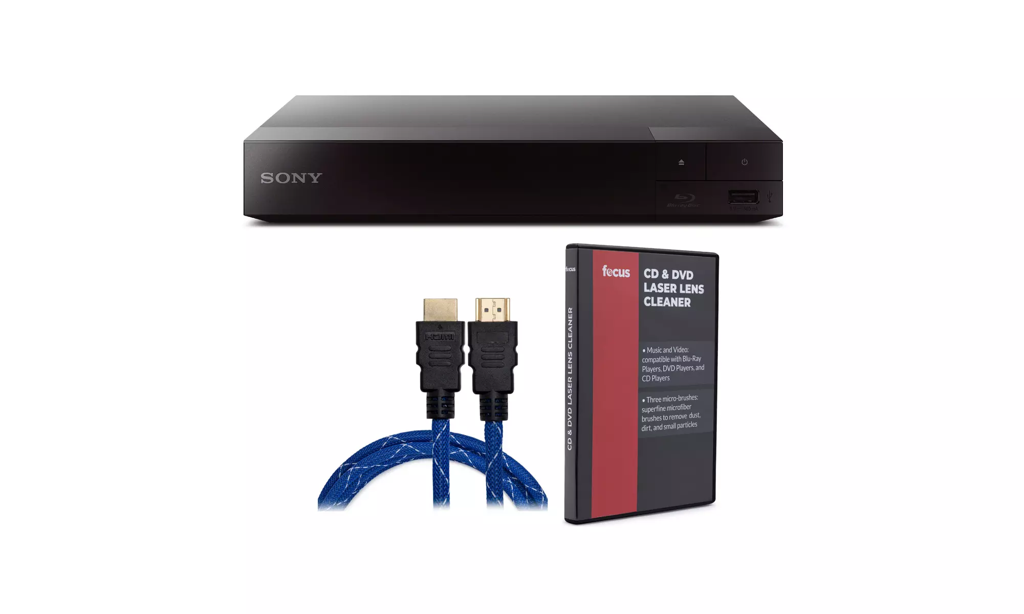 Sony Streaming Blu-ray Disc Player with Lens Cleaner and HDMI Cable - Primary Image