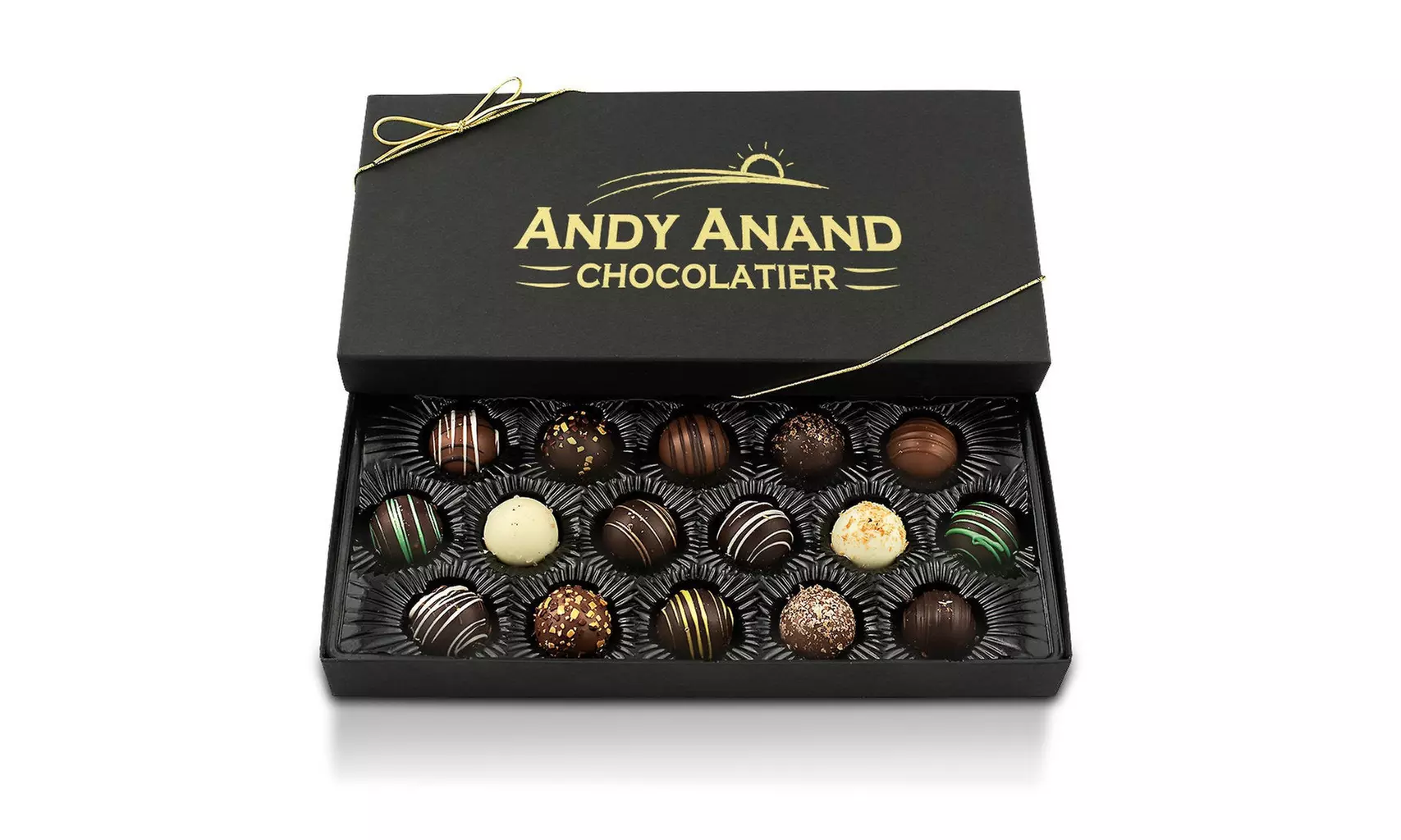 Andy Anand Truffles Delectable Variety of 16 Handmade Artisan Truffles Gift Box - Primary Image