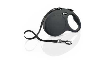 FLEXIN 403239 Classic Retractable Dog Leash in Black 26 ft.