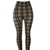 Image 29: Women's Stretchy Plaid Print Pants Casual Tights Soft Skinny Basic Leggings