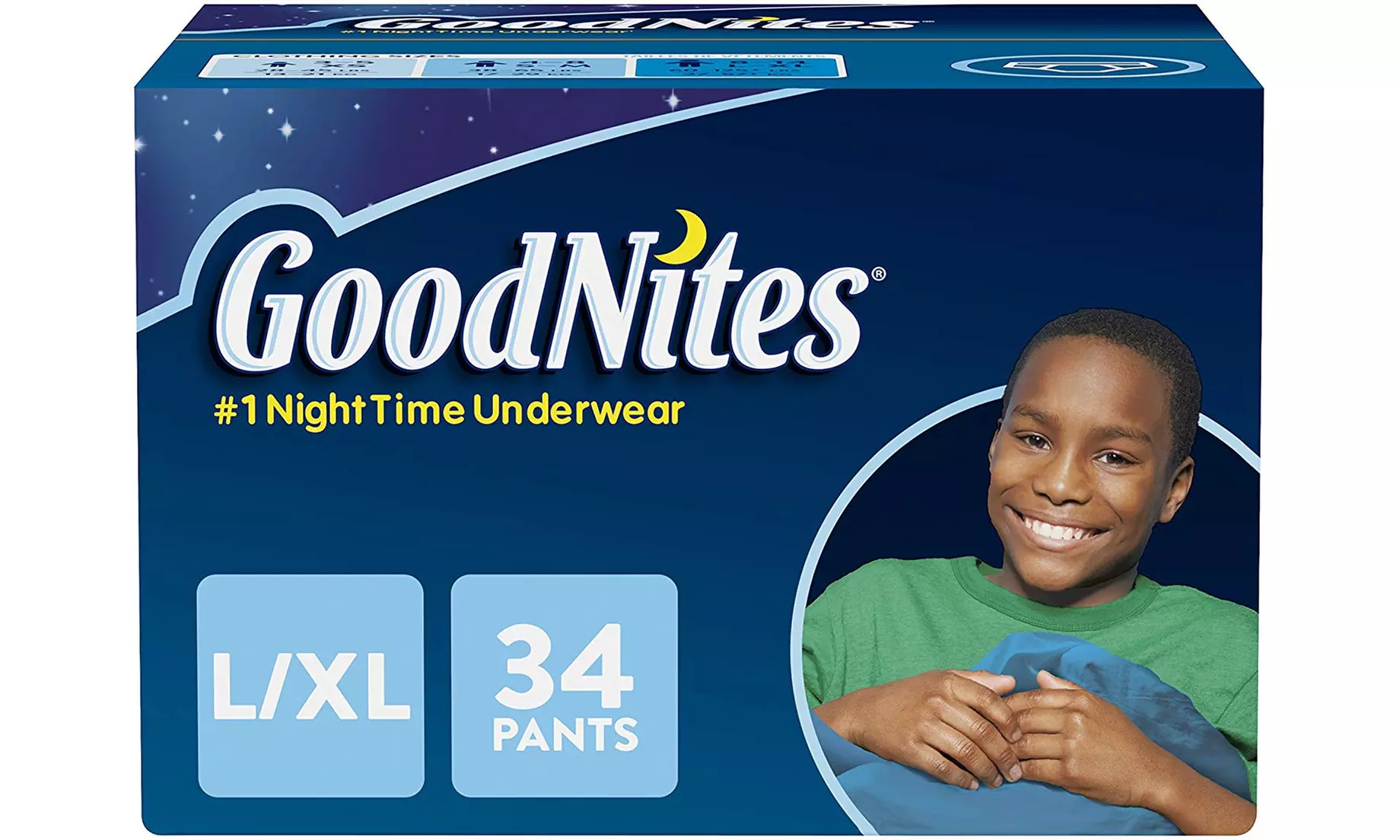Goodnites Bedwetting Underwear for Boys, S/M (38-65 lb.), 44 Ct - Primary Image