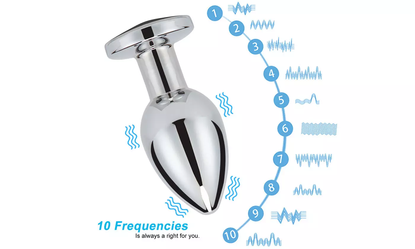 10 Freqs Wireless Anal Plug Vibrator Remote Control Prostate Massager
