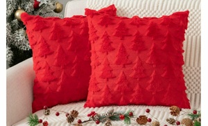 Set of 2 Christmas Tree Pillow Covers 18