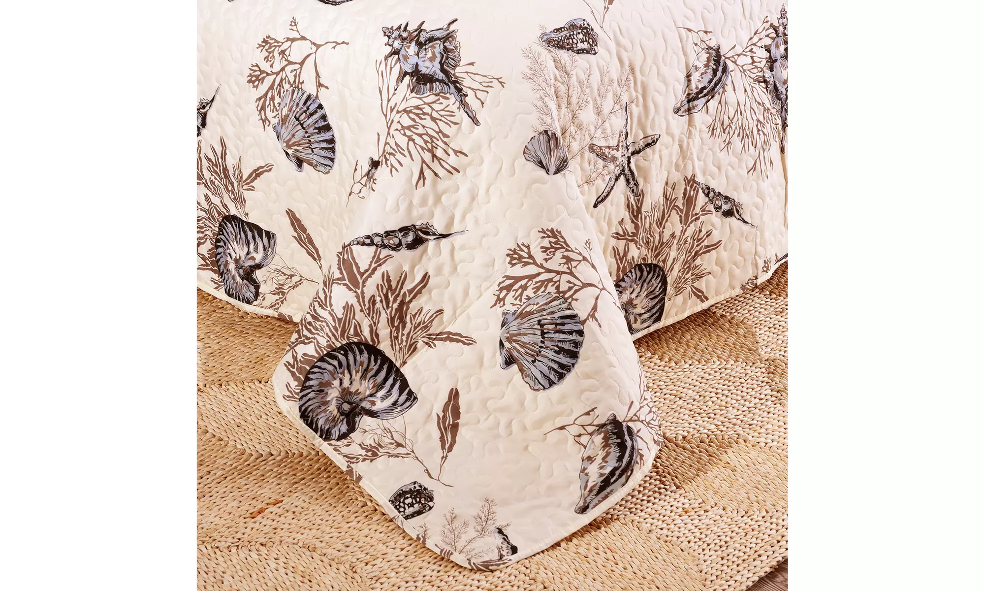 JML 3-Piece Reversible Quilt Set,Home Collection Printed Bedspread With 2 Shams