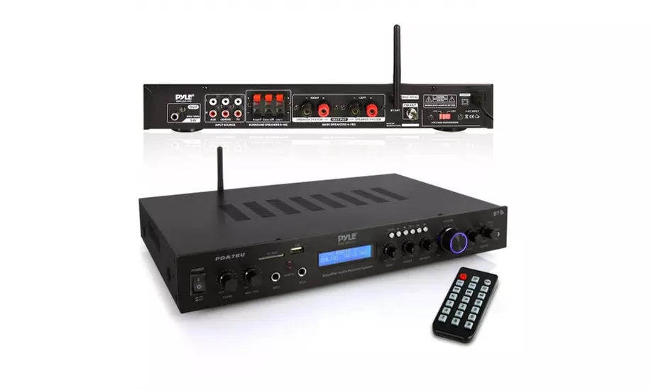 Pyle PDA7BU Home Theater Amp, Speaker Amplifier, Bluetooth Wireless Streaming - Primary Image