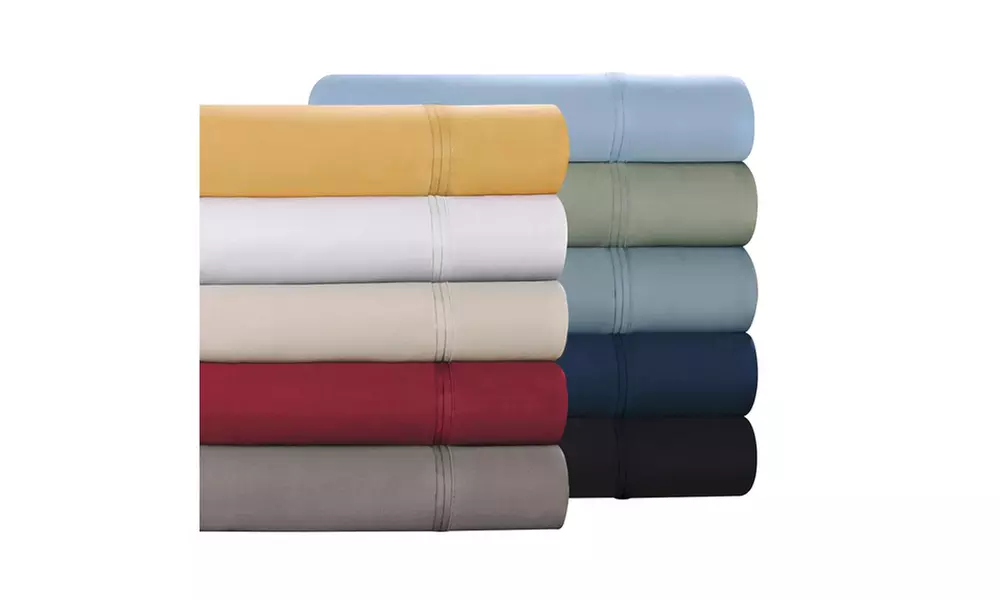 Superior 1200 Thread Count 100% Egyptian Cotton Solid 4-Piece Sheet Set - Primary Image