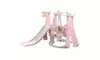 Toddler Climber And Swing Set, 3 in 1 Climber Sliding Playset w/Basketball Hoop