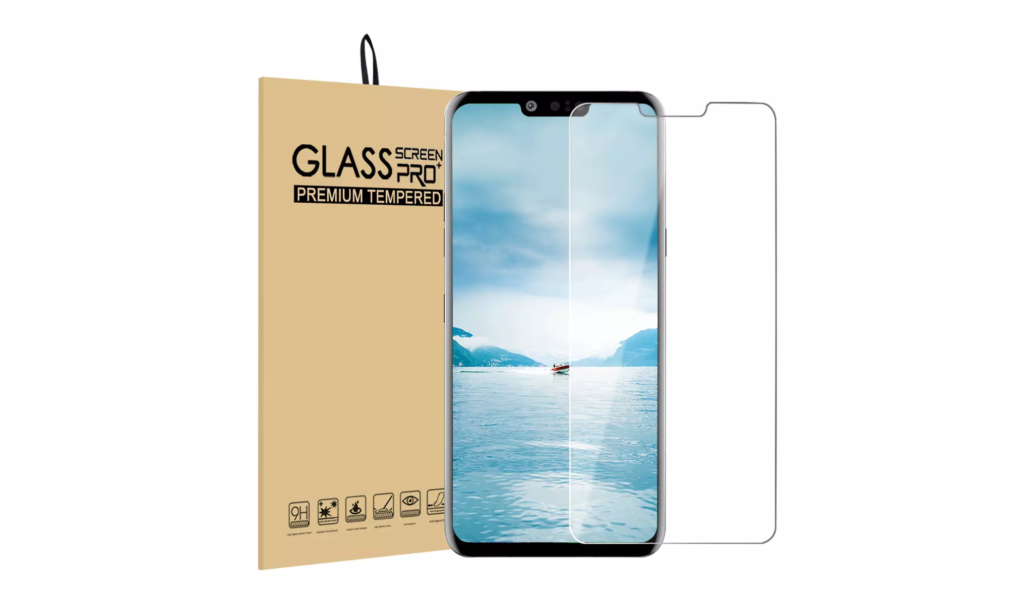 9H Hardness 2.5D Curved Tempered Glass Screen Protector for LG G8 ThinQ 2 Pack  - Second Medium
