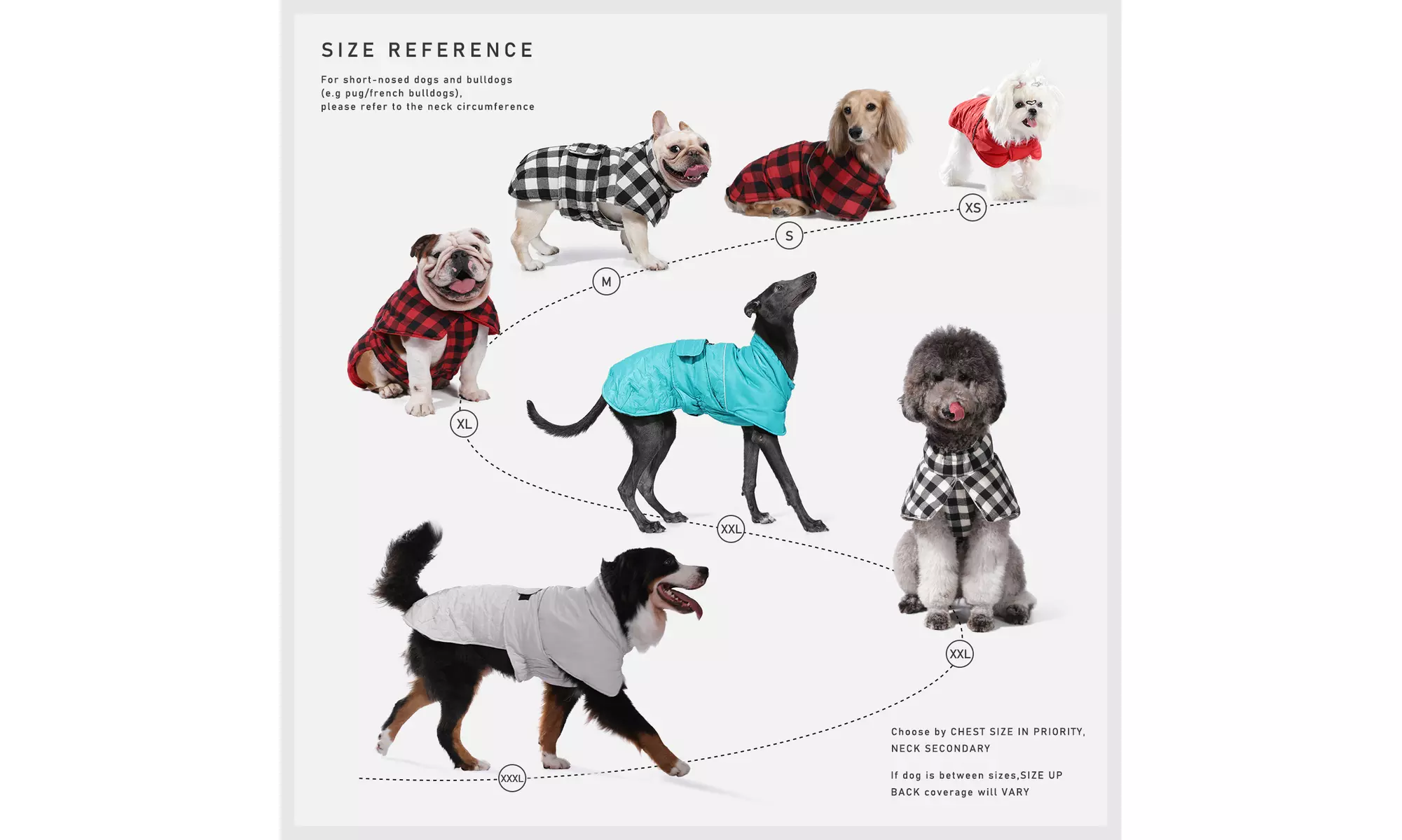 Water-Repellent Reversible Dog Winter Coat with Warm Secure Belt