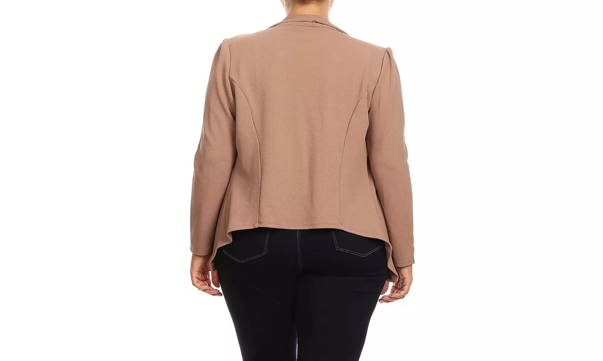 MOA Collection Womens Open Front Blazer with Plus Size