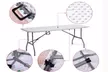 New Granite White Plastic Indoor Outdoor Folding  6' Portable Camping Tables - Second Medium