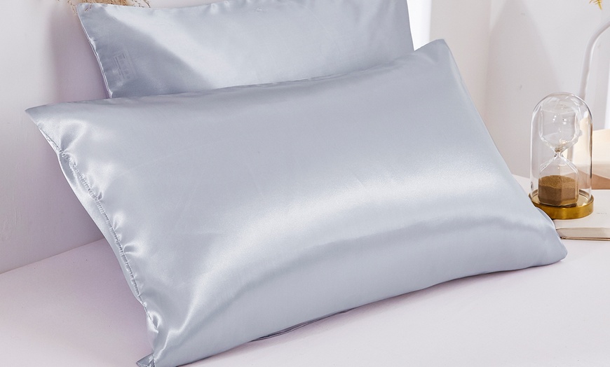 Up To 59% Off on Soft Satin Silk Pillowcase Pi... | Groupon Goods