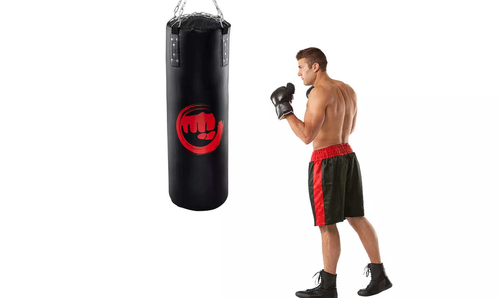 39" Punching Bag Filled Set, MMA Boxing Sandbag - Primary Image