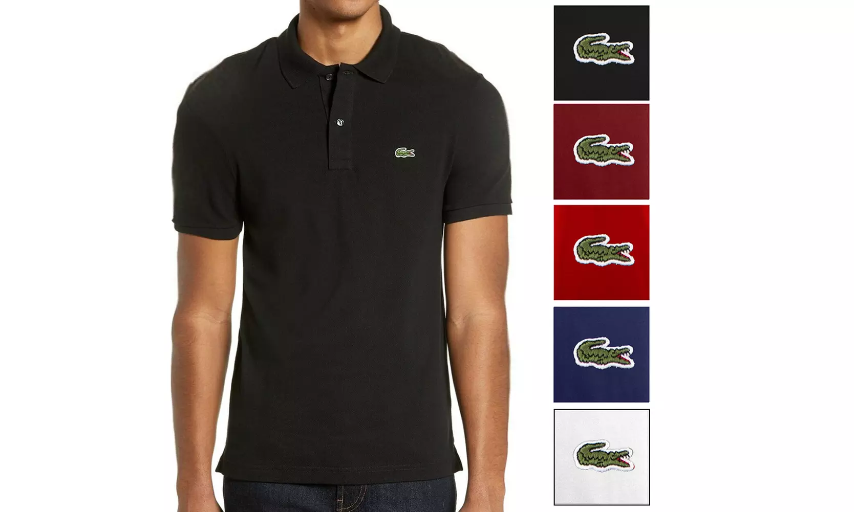 Lacoste Men's PH4012 Cotton Short Sleeve Logo Casual Polo Shirt - Primary Image