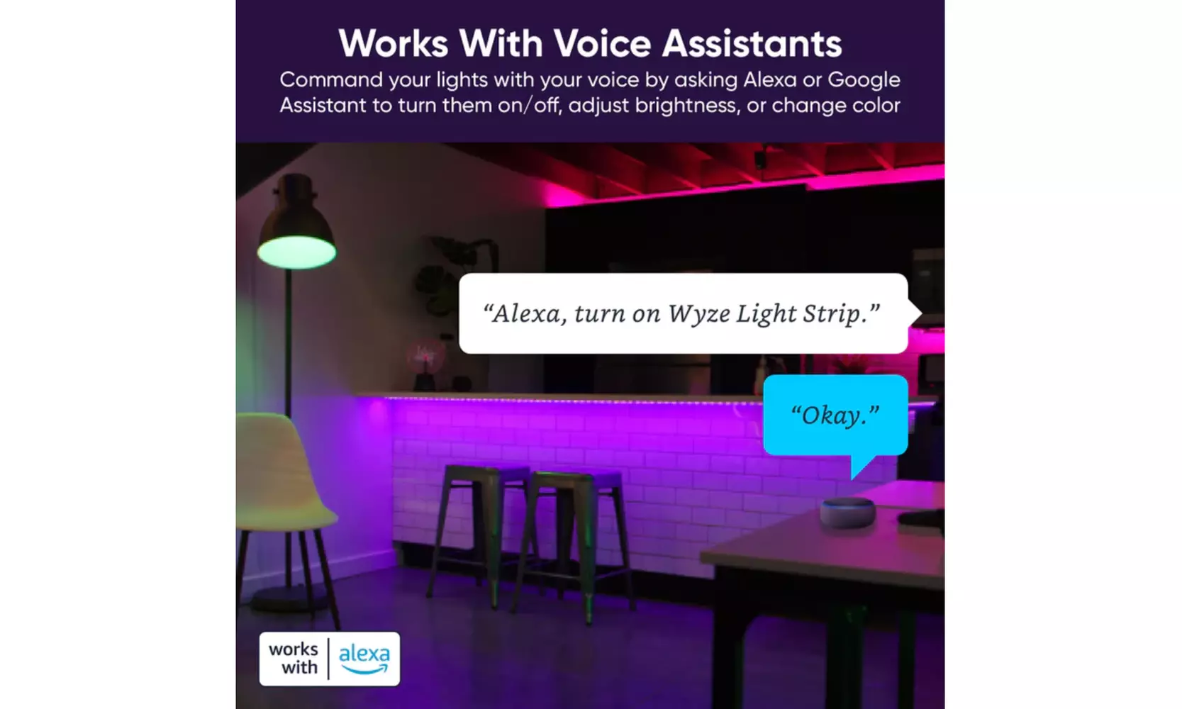 WYZE LED Light Strip Pro with App Control -16 Feet/32 Feet - A Grade Refurbished