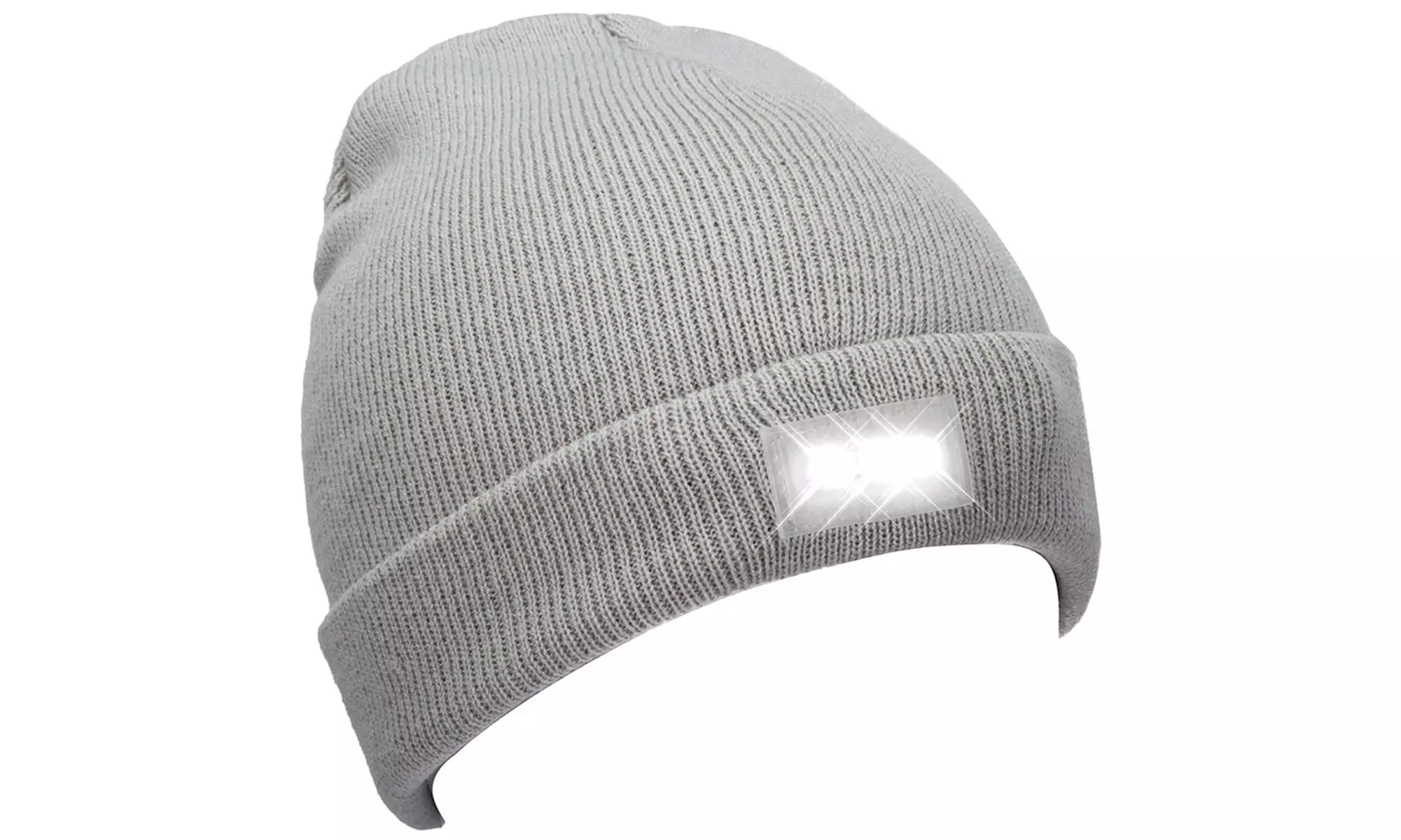 Unisex Knitted Beanie Hat With Built-In 5 LED Flashlight