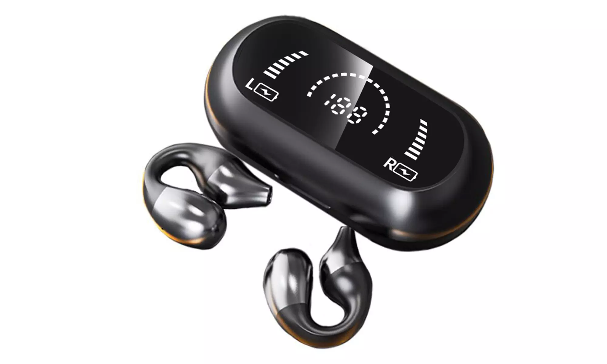 Open Ear Clip Bone Conduction Earbuds Bluetooth 5.3 Wireless Noise Reduction
