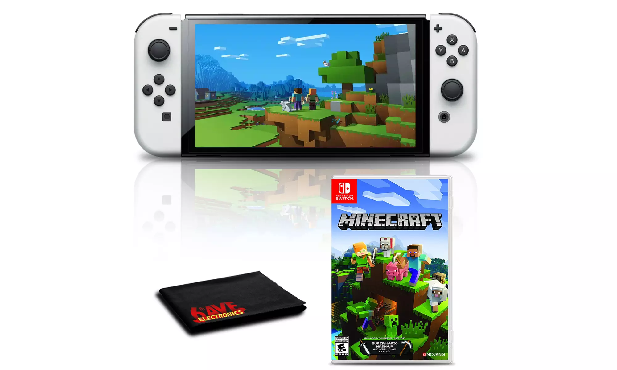 Nintendo Switch OLED White Console with Minecraft Game Bundle - Second Medium