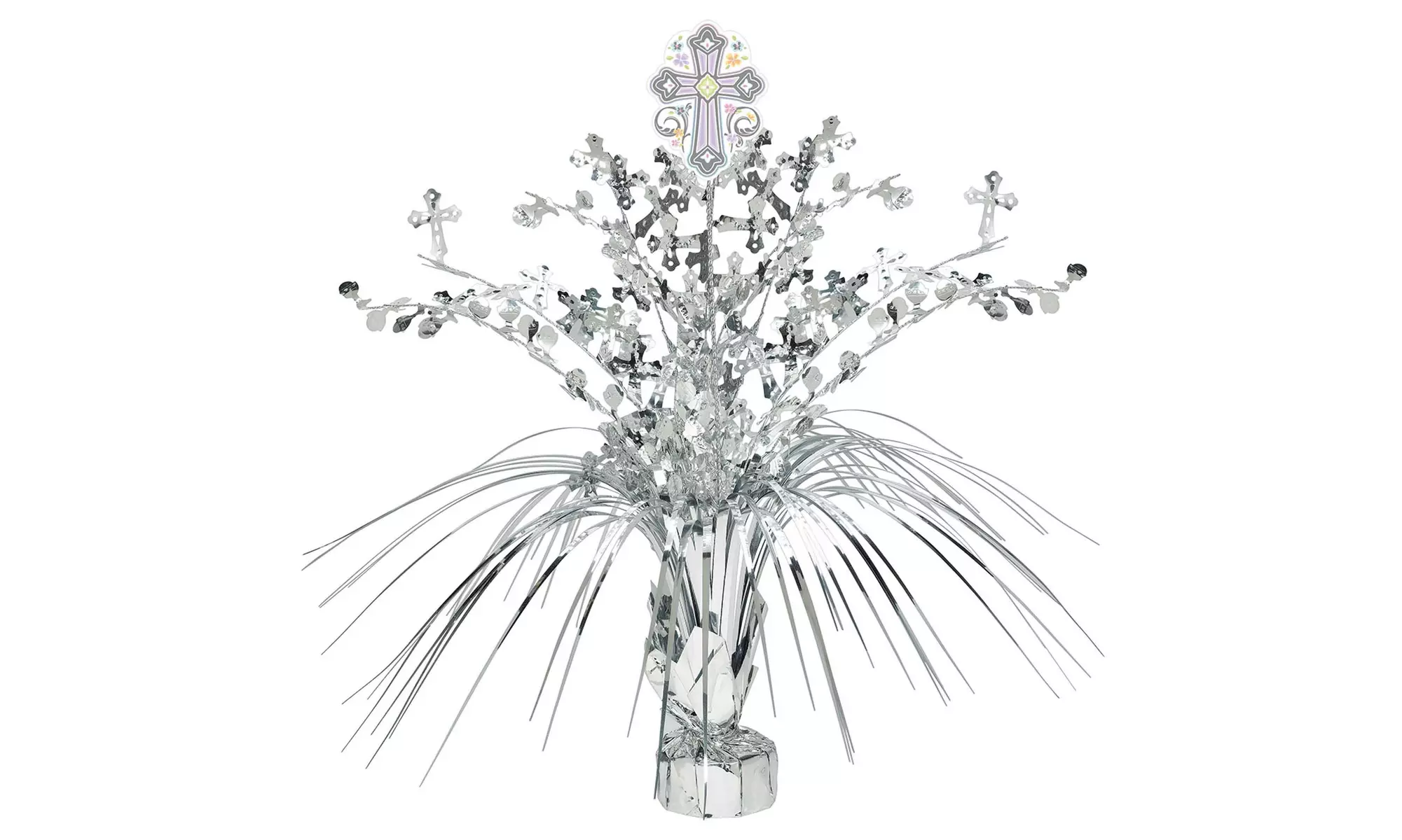 Silver Religious Spray Centerpiece (3-pack) - Primary Image