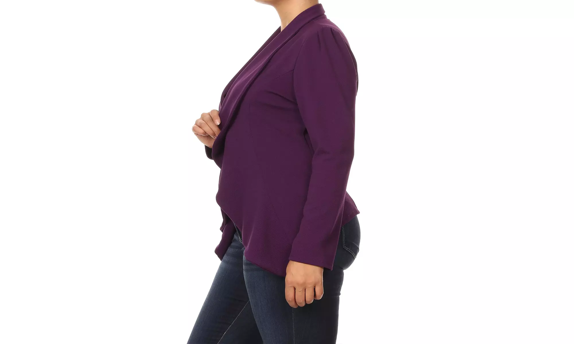 MOA Collection Womens Open Front Blazer with Plus Size