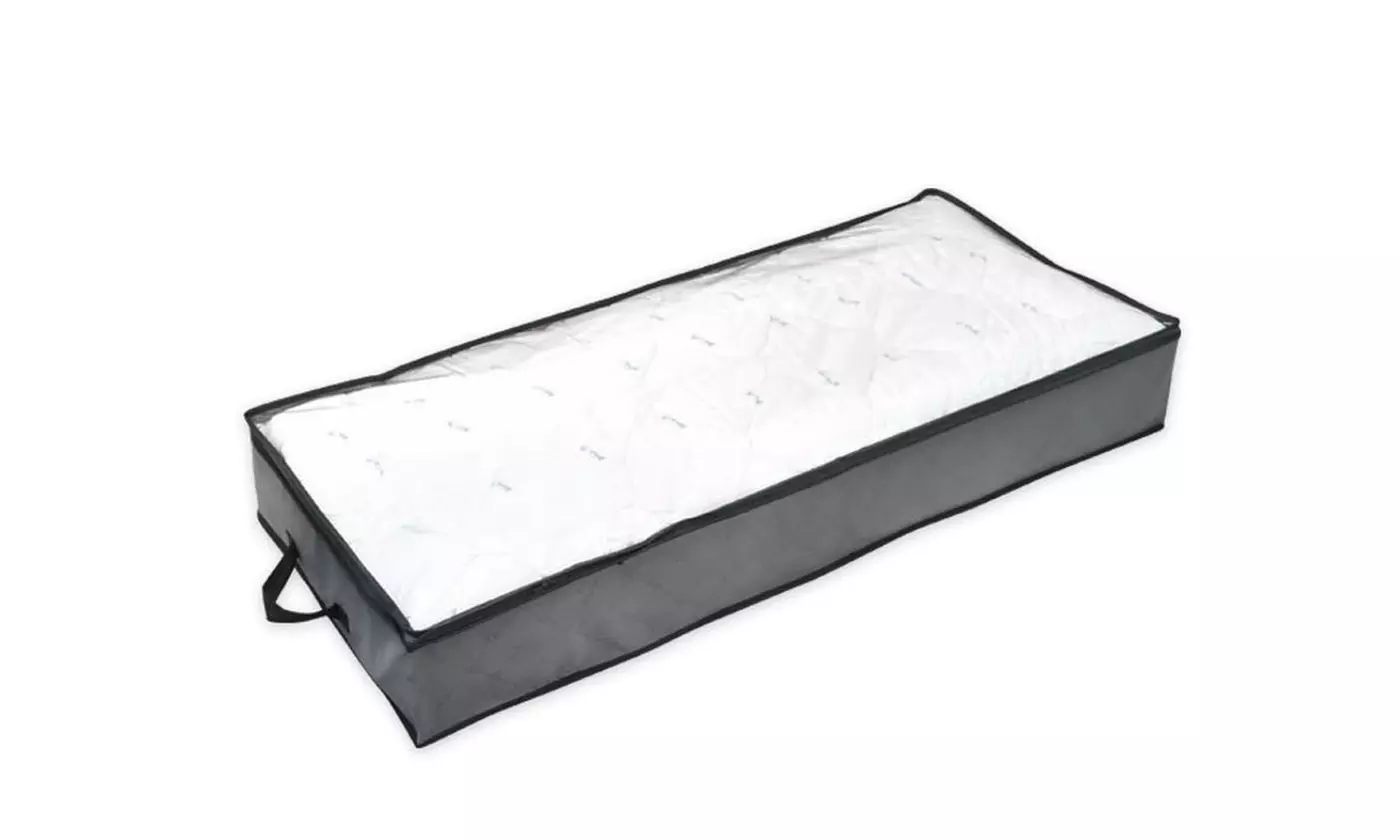 Two Pieces Zippered Underbed Clothes Storage Bag