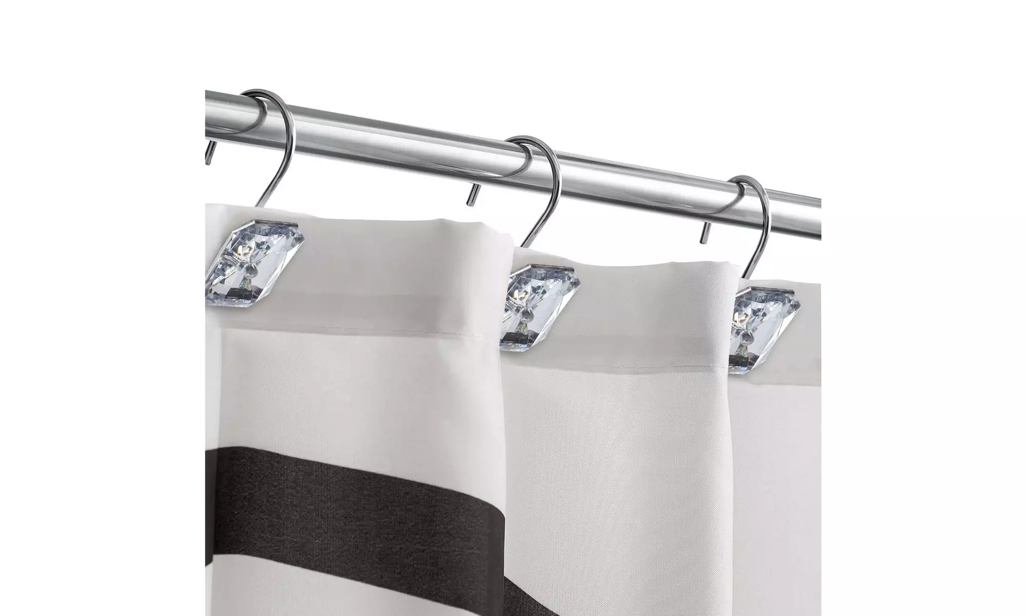 Set of 12 Rust Resistant Shower Curtain Hooks (6 Designs!) - Primary Image