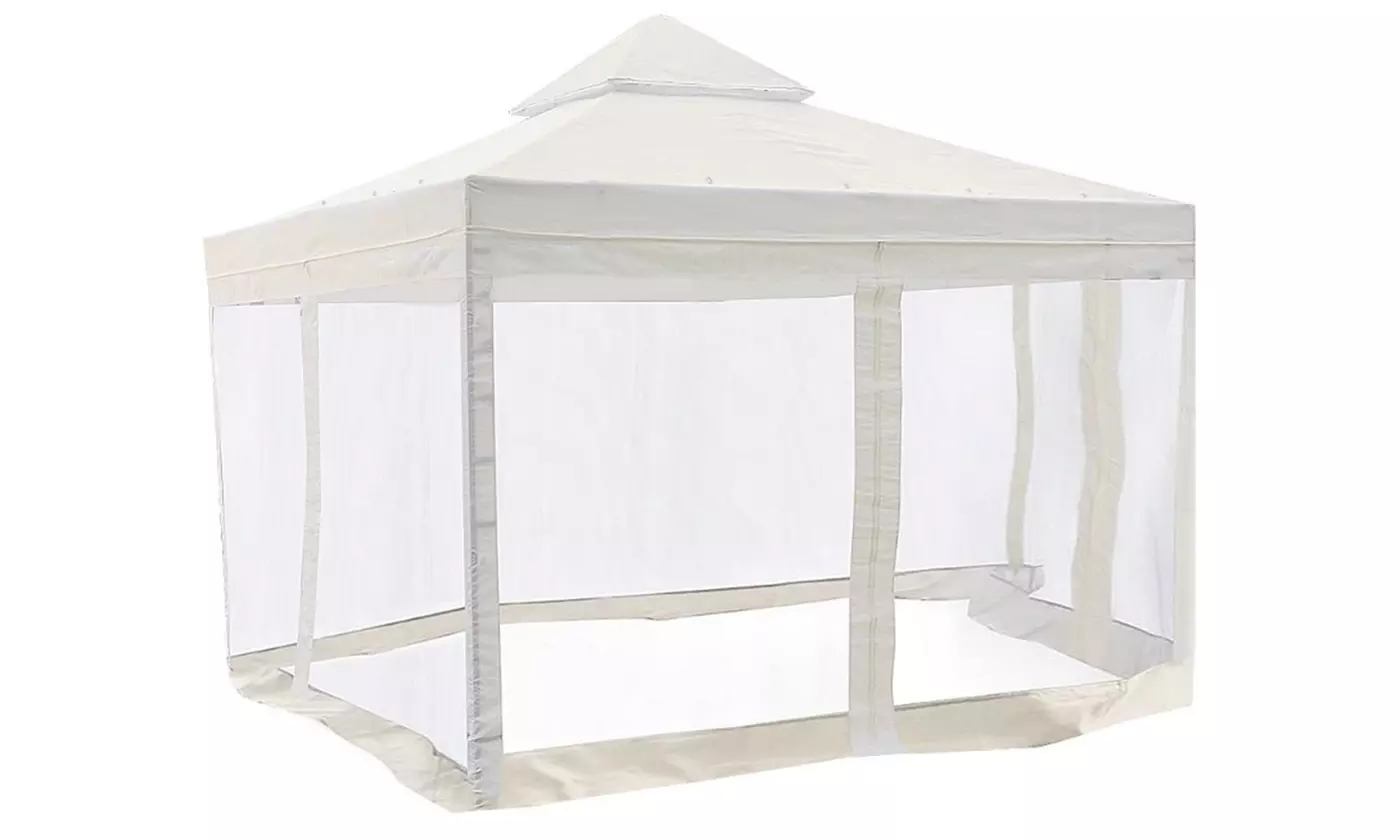 Gazebo Top Canopy Replacement 10x10' Patio Pavilion Sunshade Cover Mosquito Net - Primary Image