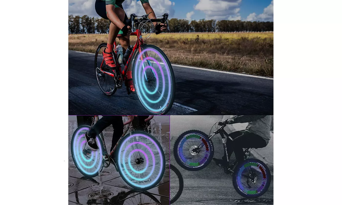 Waterproof LED Bicycle Spoke Lights Safety Tire Lights with Batteries Included - Second Medium