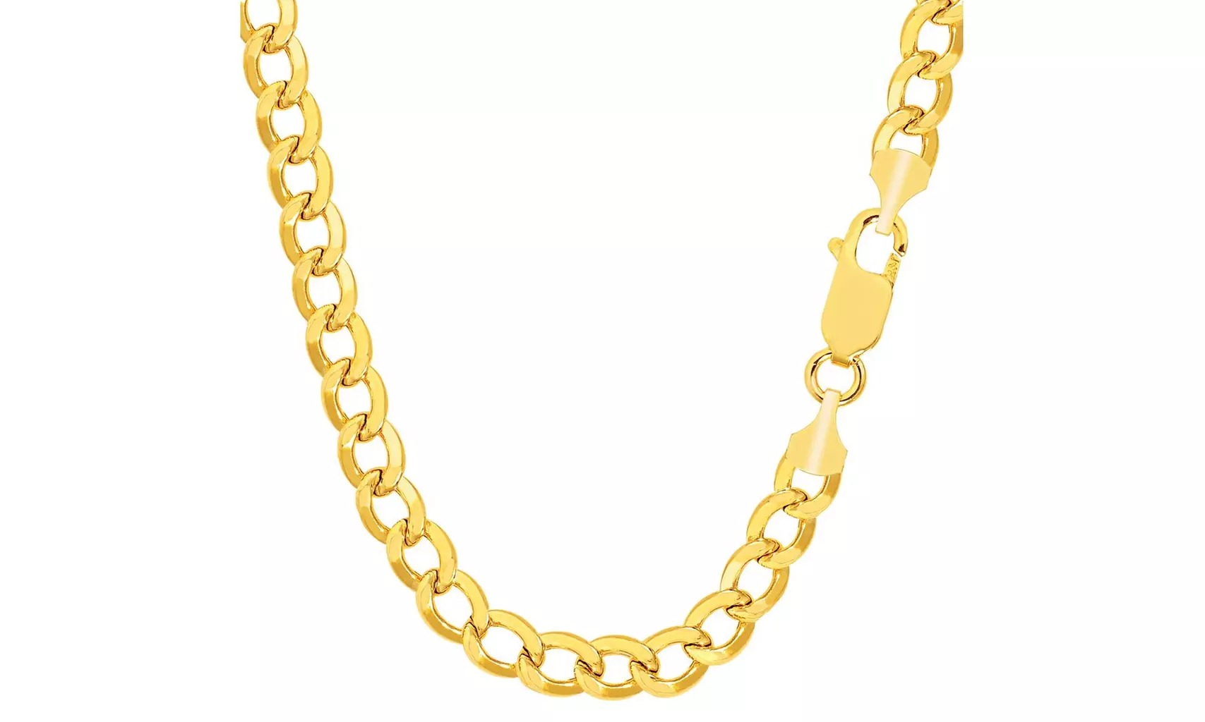 14kt Yellow Gold Lite Curb Chain with Lobster Clasp - Primary Image