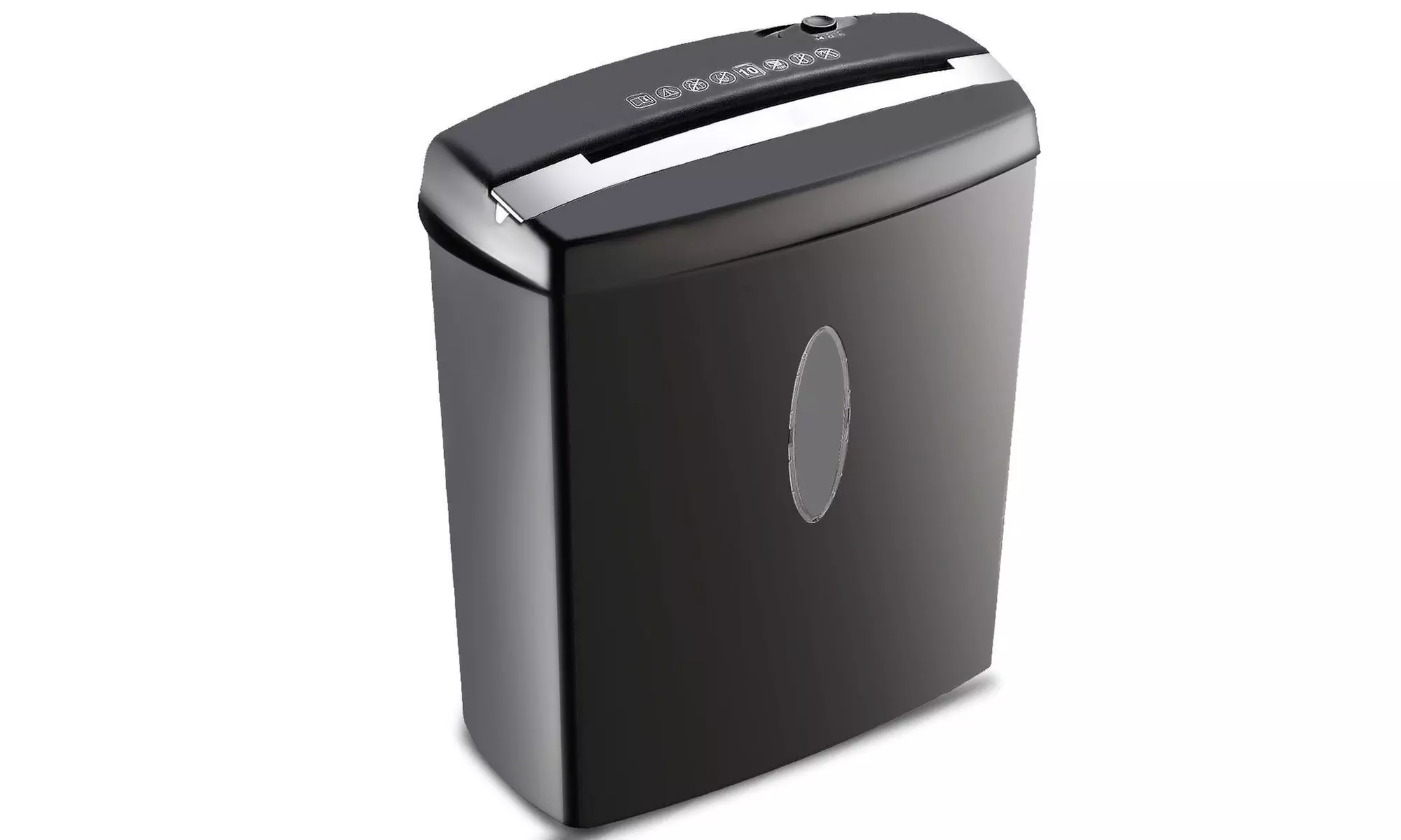 Portable 10 Sheet Cross Cut Paper Credit Card Staples Shredder with Basket - Primary Image