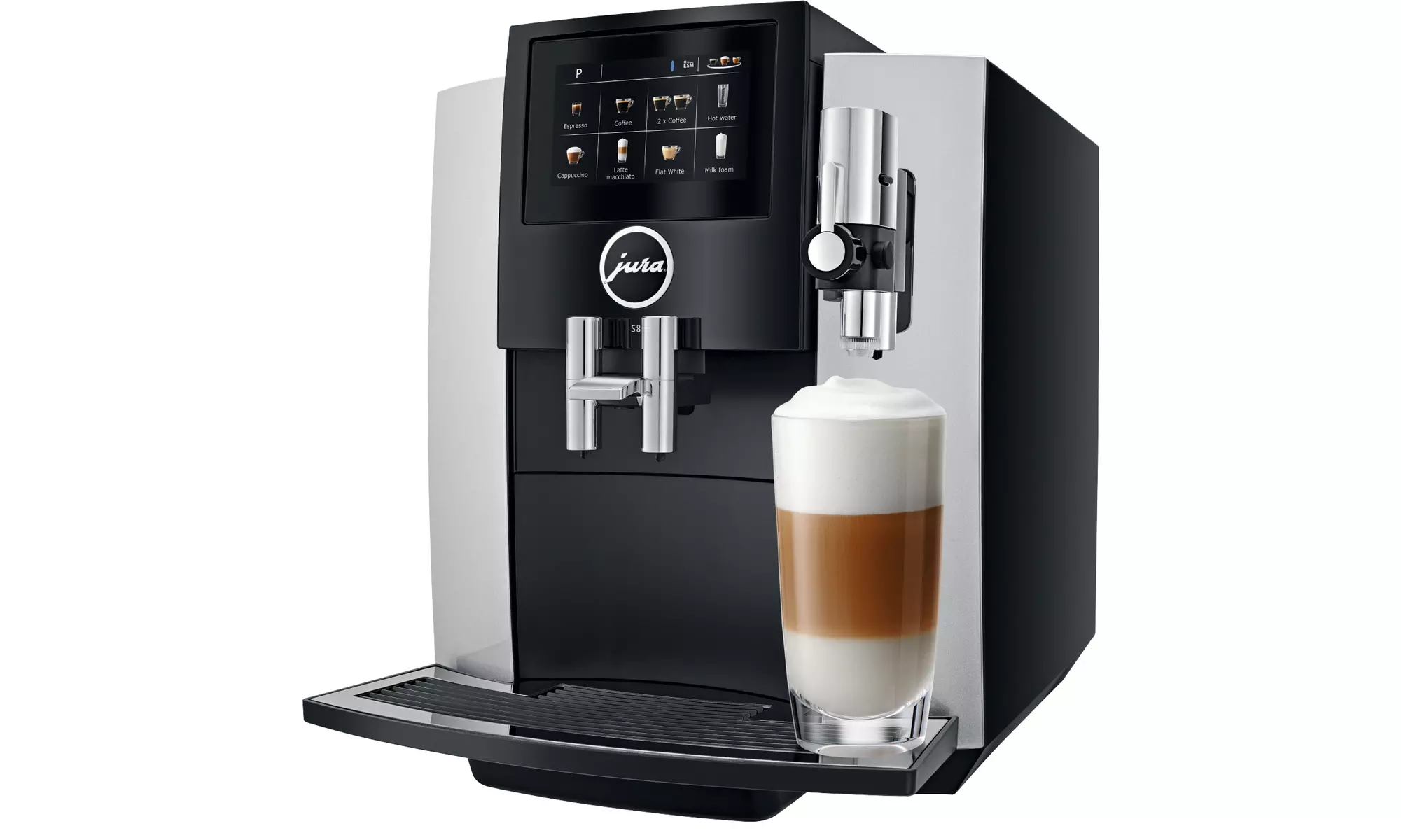 Jura S8 Automatic Coffee Machine (Moonlight Silver) - Primary Image