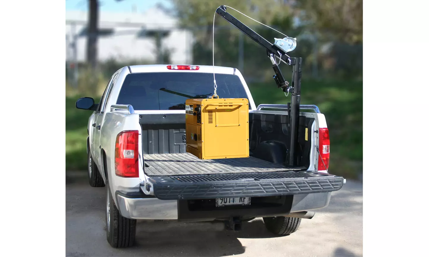 Black Bull 1000 Lb Pick Up Truck Crane And Cable Winch - Second Medium