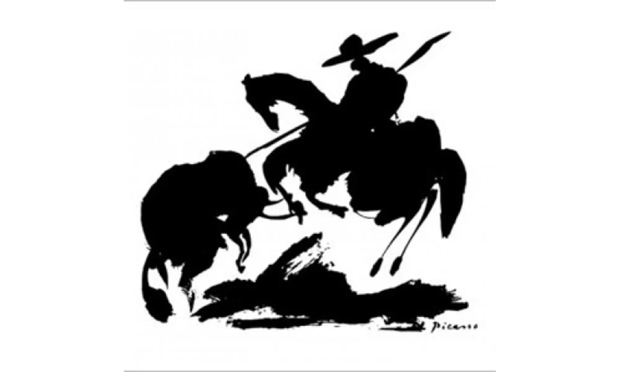 Bullfight I - Horse Air - Pablo Picasso Poster Print (28 x 22) - Primary Image