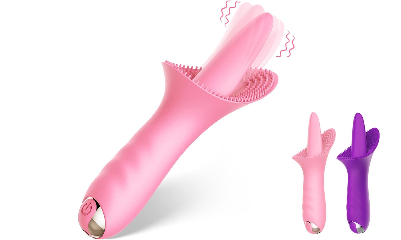 Licking Tongue Vibrator G-Spot Nipple Clitor Stimulator Sexy Toy