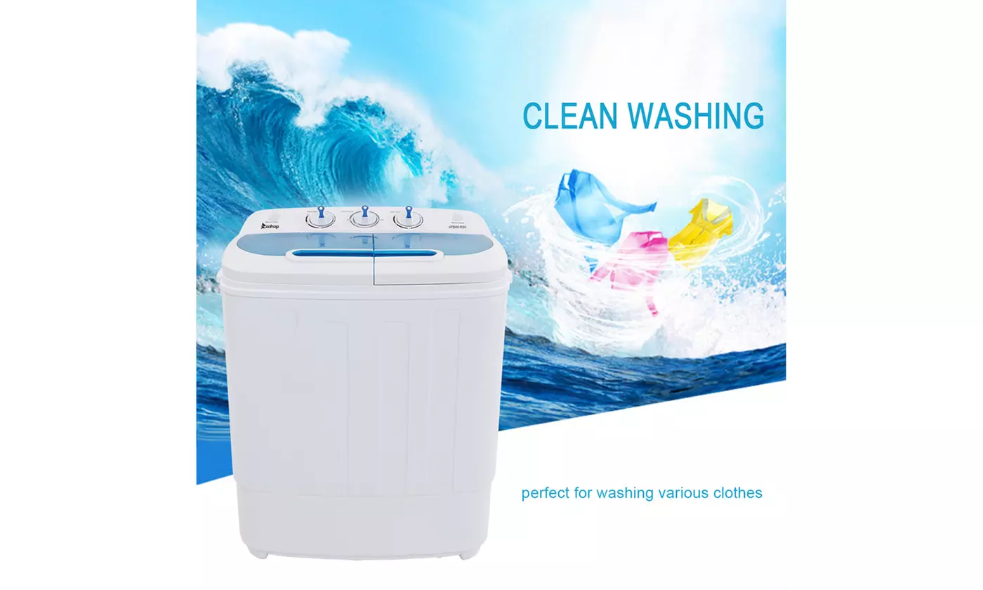 ZOKOP Portable Compact Twin Tub Washing Machine with Spin Cycle Dryer - Primary Image