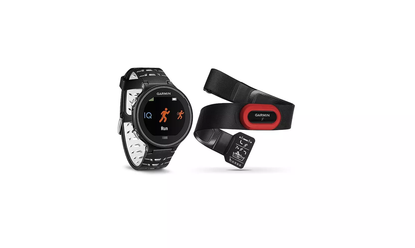 Garmin Forerunner 630 GPS Smartwatch Bundle (Black/ White) - Second Medium