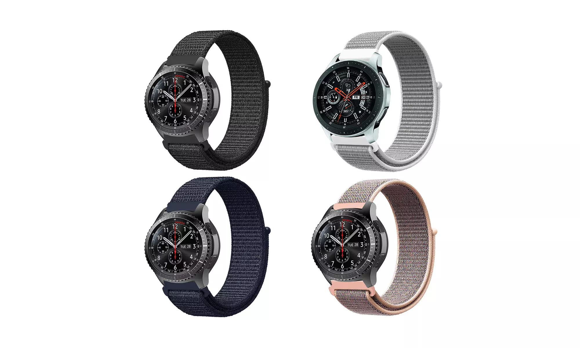For Samsung Gear S2 S3 Sport Loop Watch Band Woven Nylon Strap Bands 22mm 20mm - Primary Image