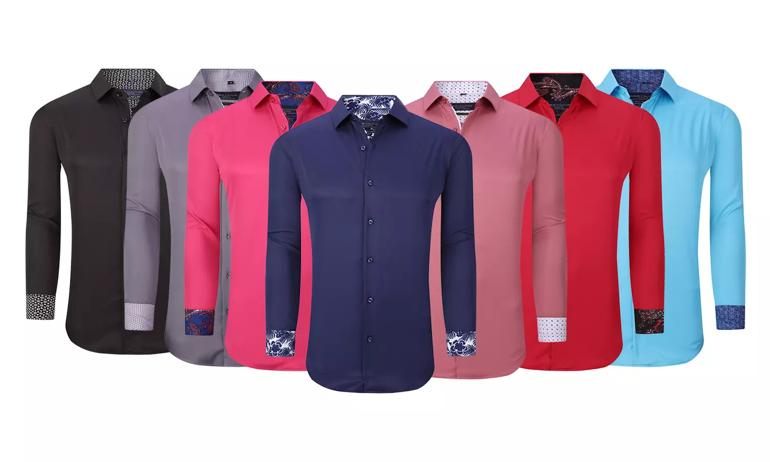 Men's Slim-Fit Casual Solid Stretch Performance Button Down Shirt - Primary Image