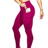Image 4: Women Fashion Slim Fit Pocket Yoga Workout Tight Leggings Workout Pants