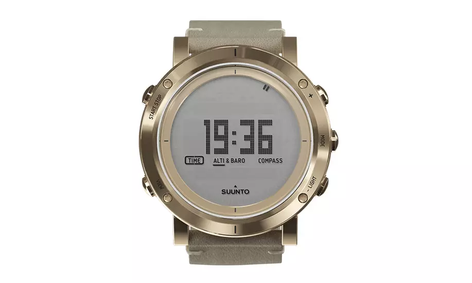 Suunto Essential Gold Digital Stainless Steel Men's Watch (Leather Strap) - Primary Image